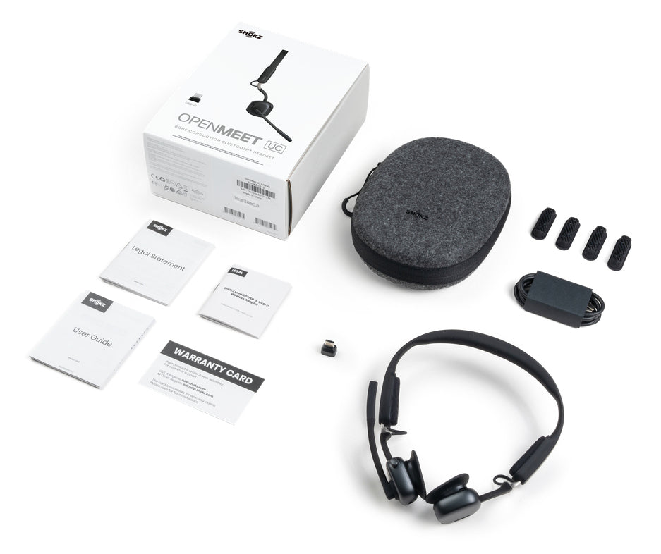 SHOKZ OPENMEET UC – Headset – USB-C – Noise-Cancelling-Mikrofon – für Unified Communications