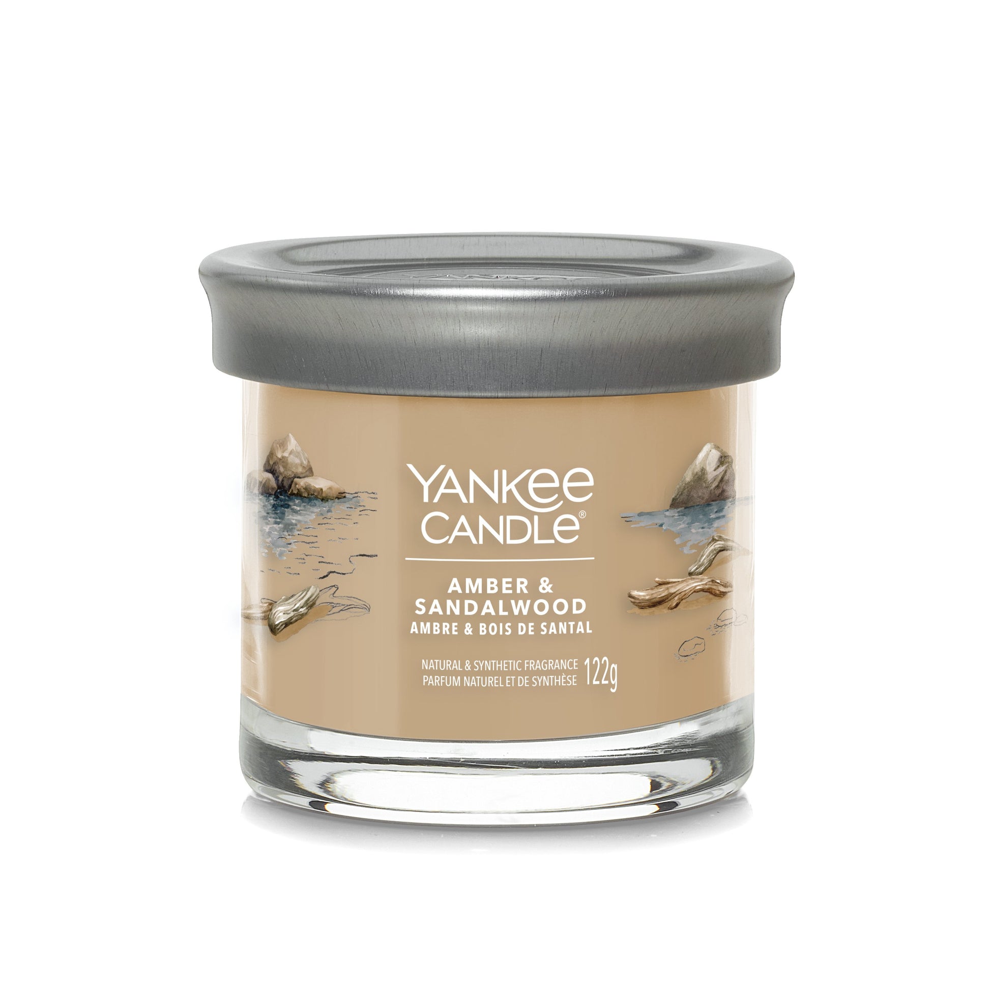 Yankee Candle Amber & Sandalwood – Duftkerze, Small Jar, 30 h