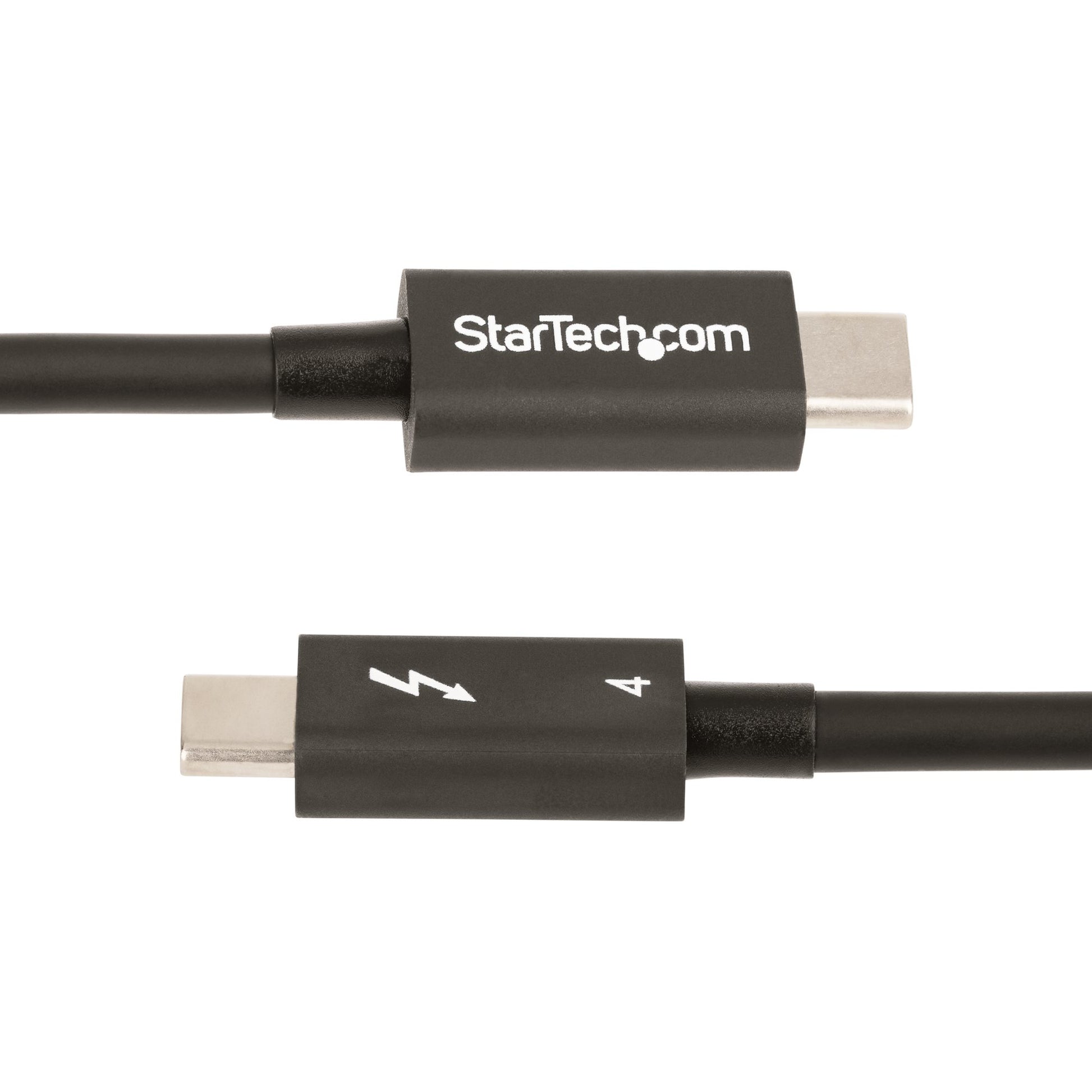 StarTech.com Thunderbolt 4 Kabel – 40 Gbit/s – 0,5 m – PD 100 W – Schwarz – für USB4, Thunderbolt 3 und mehr