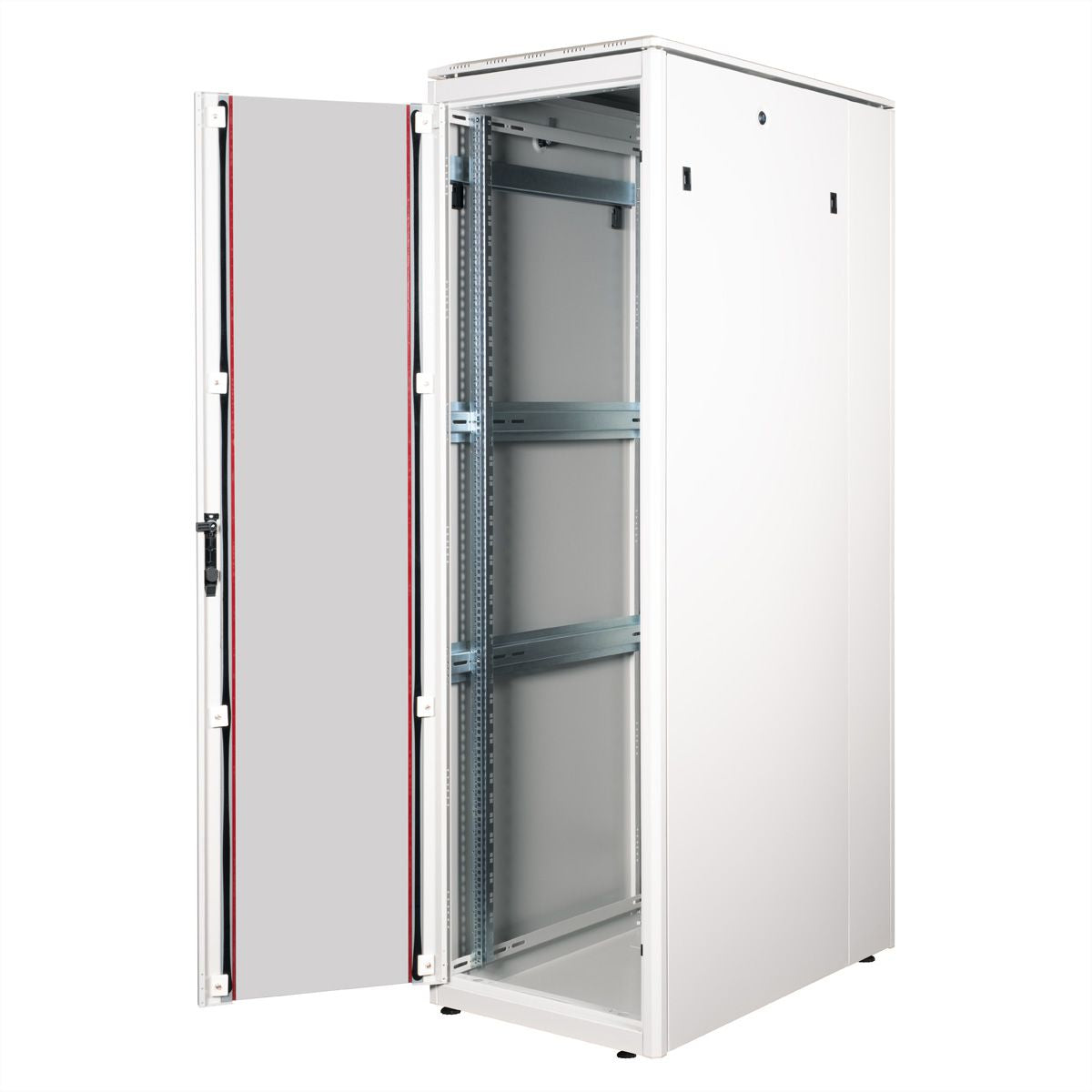 ROLINE Pro – 19" Netzwerkschrank 42U, IP20, abschliessbar, 600 × 1000 × 2053 mm, lichtgrau, Stahl