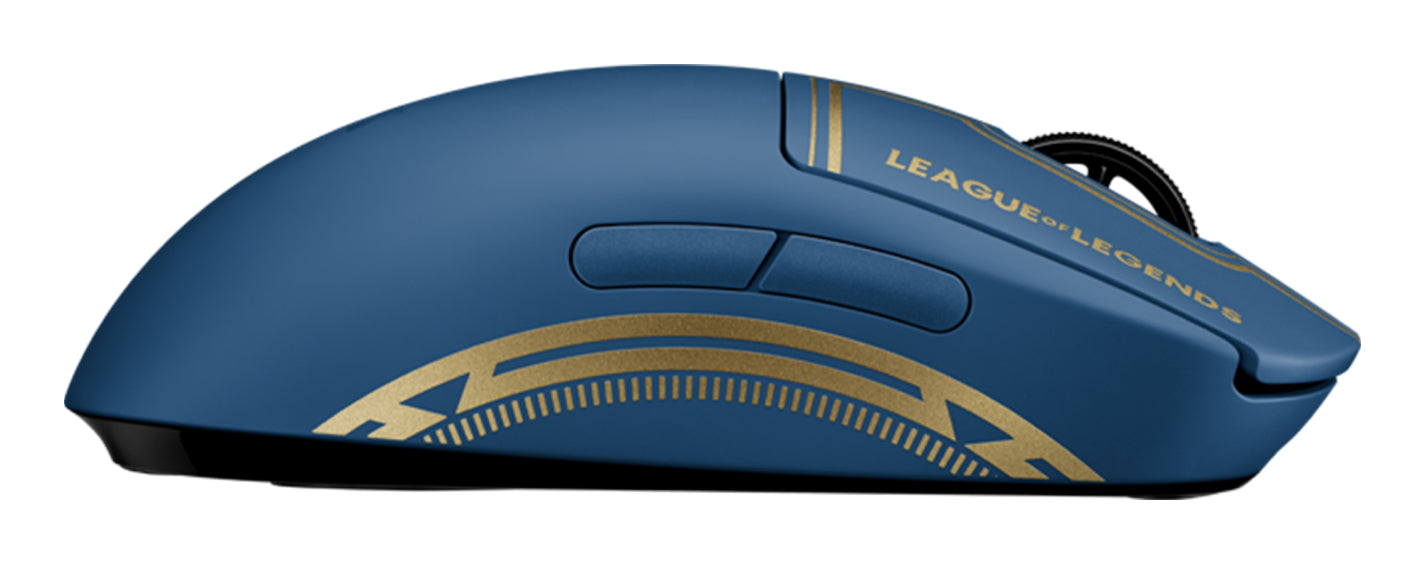 Logitech G PRO Wireless – Gaming-Maus – Kabellos (2,4 GHz), 25600 DPI, beidhändig, Schwarz/Blau