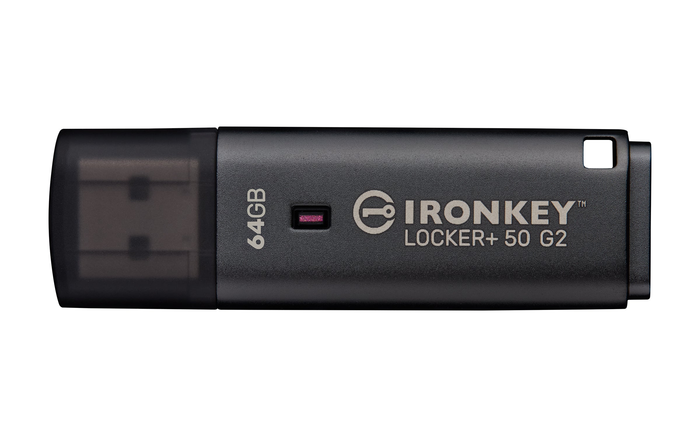 Kingston Technology Kingston IronKey Locker Plus 50 G2 USB-Stick 64 GB – USB-A USB 3.2 Gen 1, 145/115 MB/s, AES-256