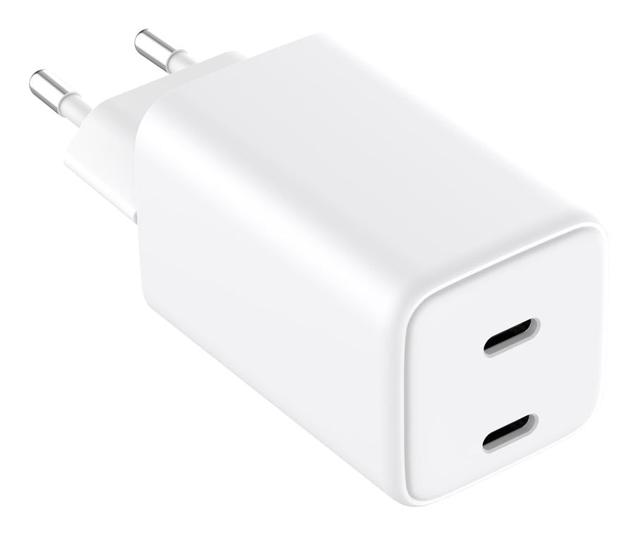 LMP 28320 USB-Ladegerät 65 W – USB-C×2 – PD 3.0, PPS, QC 4+, GaN, EU-Stecker (Typ C) – Weiss