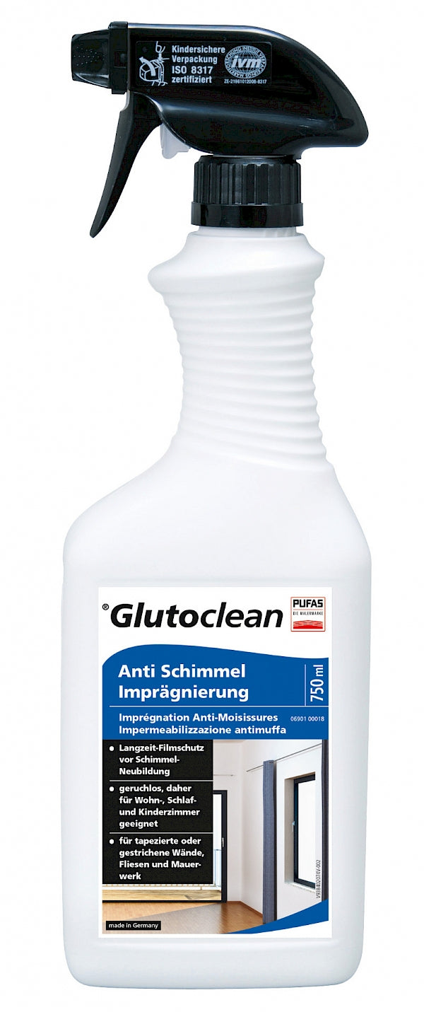Glutoclean Anti-Schimmel-Imprägnierung (Textil) für Wohnbereich – Flüssigkeit, Spraydose – 750 ml 1 Stk.