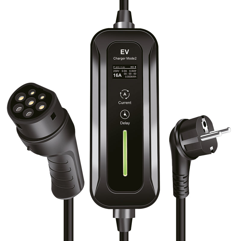 LogiLink Adapterkabel Schutzkontakt–Typ 2, 5 m, IP67, 3×2,5 mm² – Schwarz