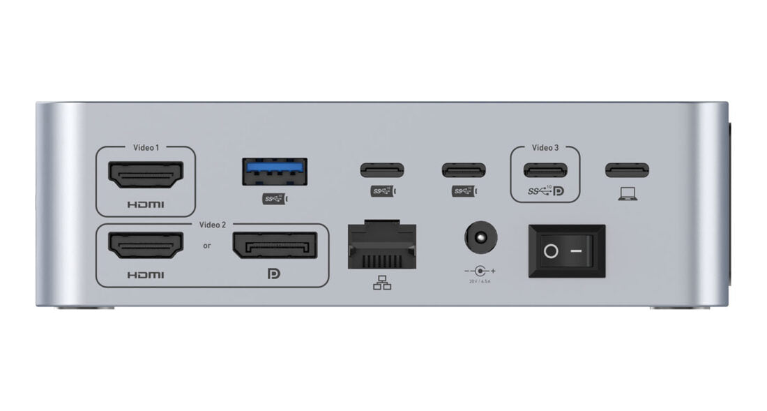 LMP SuperDock 2 Dockingstation – USB4, 1× DP, 2× HDMI, 7× USB-A, 1× USB-C, 100 W PD, 2.5GbE, SD, 3,5 mm Audio