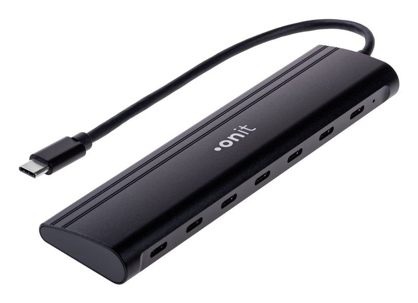 ONIT F01695 USB-Hub – USB-C, 7 Ports, 10 Gbit/s, für Windows/Mac/ChromeOS