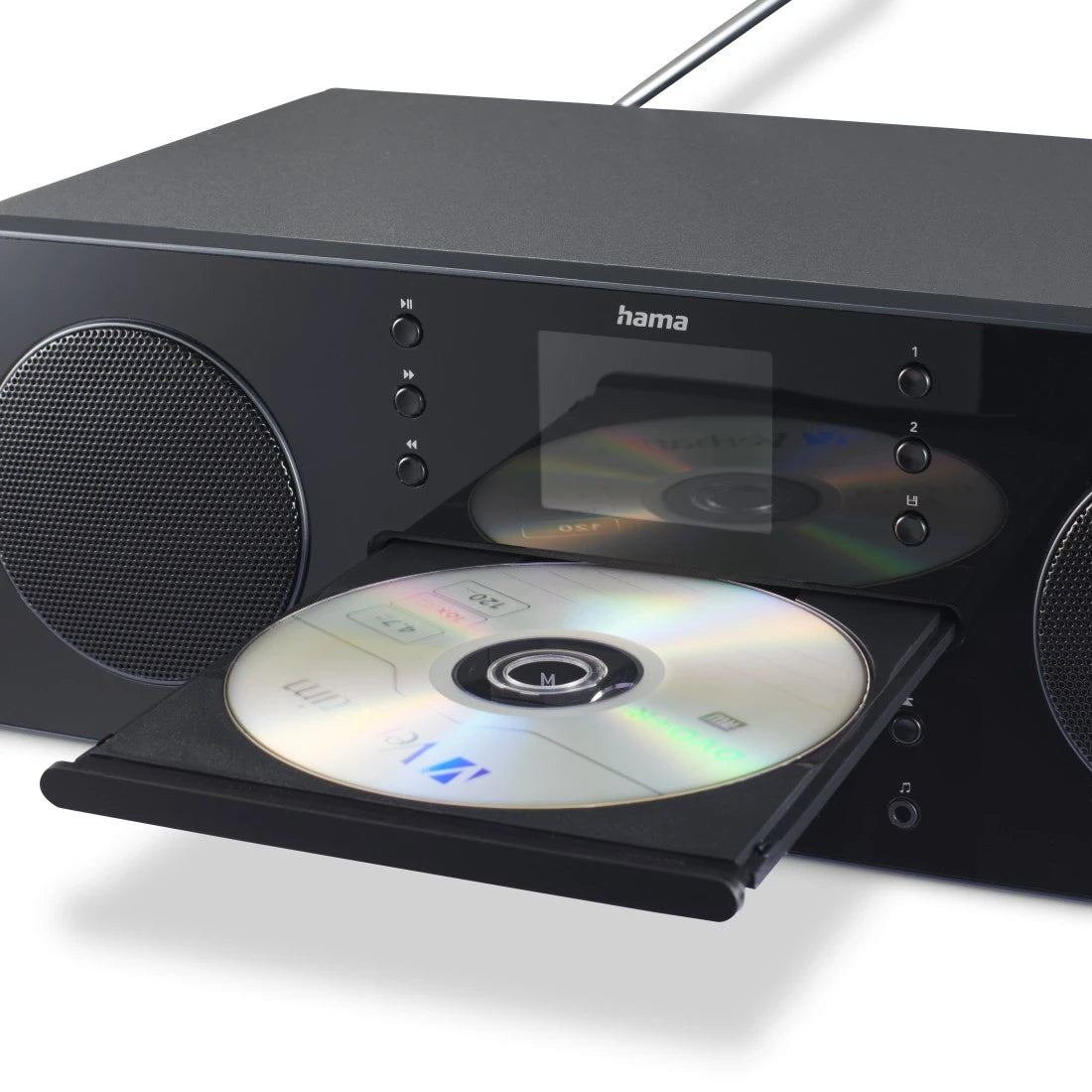 Hama DR1560CBT – DAB+/UKW-Tischradio, Bluetooth, CD – Schwarz/Grau