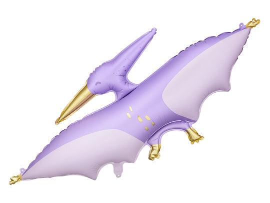 PartyDeco Folienballon Pterodaktylus – Violett – 120 × 62 cm – Folie – 1 Stk