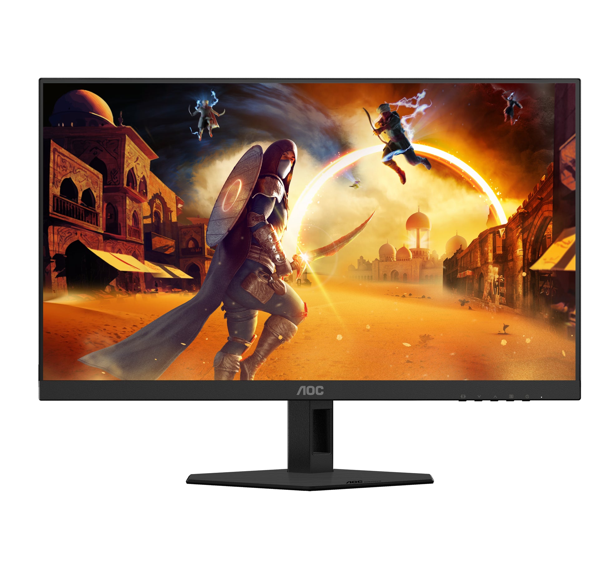 AOC 24G4HRE – Monitor, 23,8", IPS, 200 Hz, Integrierte Lautsprecher, G-Sync, Höhenverstellbar, Rot