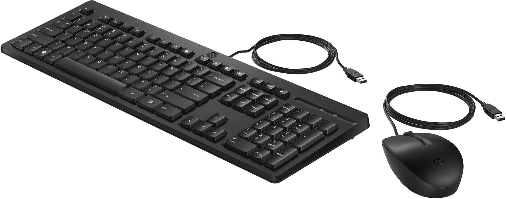 HP 225 – Tastatur- und Maus-Set – kabelgebunden, USB – schwarz