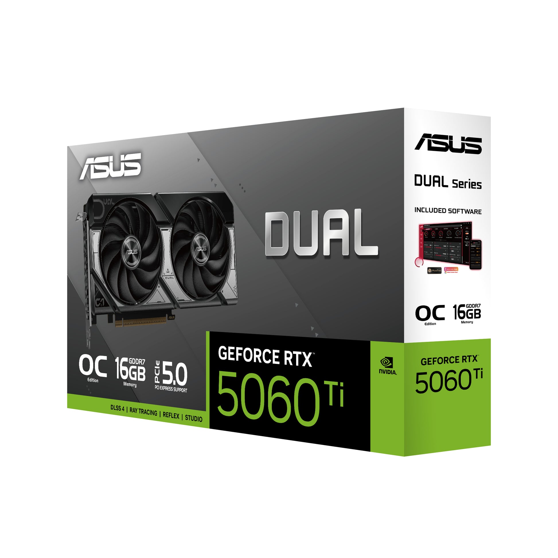 ASUS DUAL-RTX5060TI-O16G – PCIe Grafikkarte – 3×DP, 1×HDMI, PCIe 5.0, 16 GB GDDR7