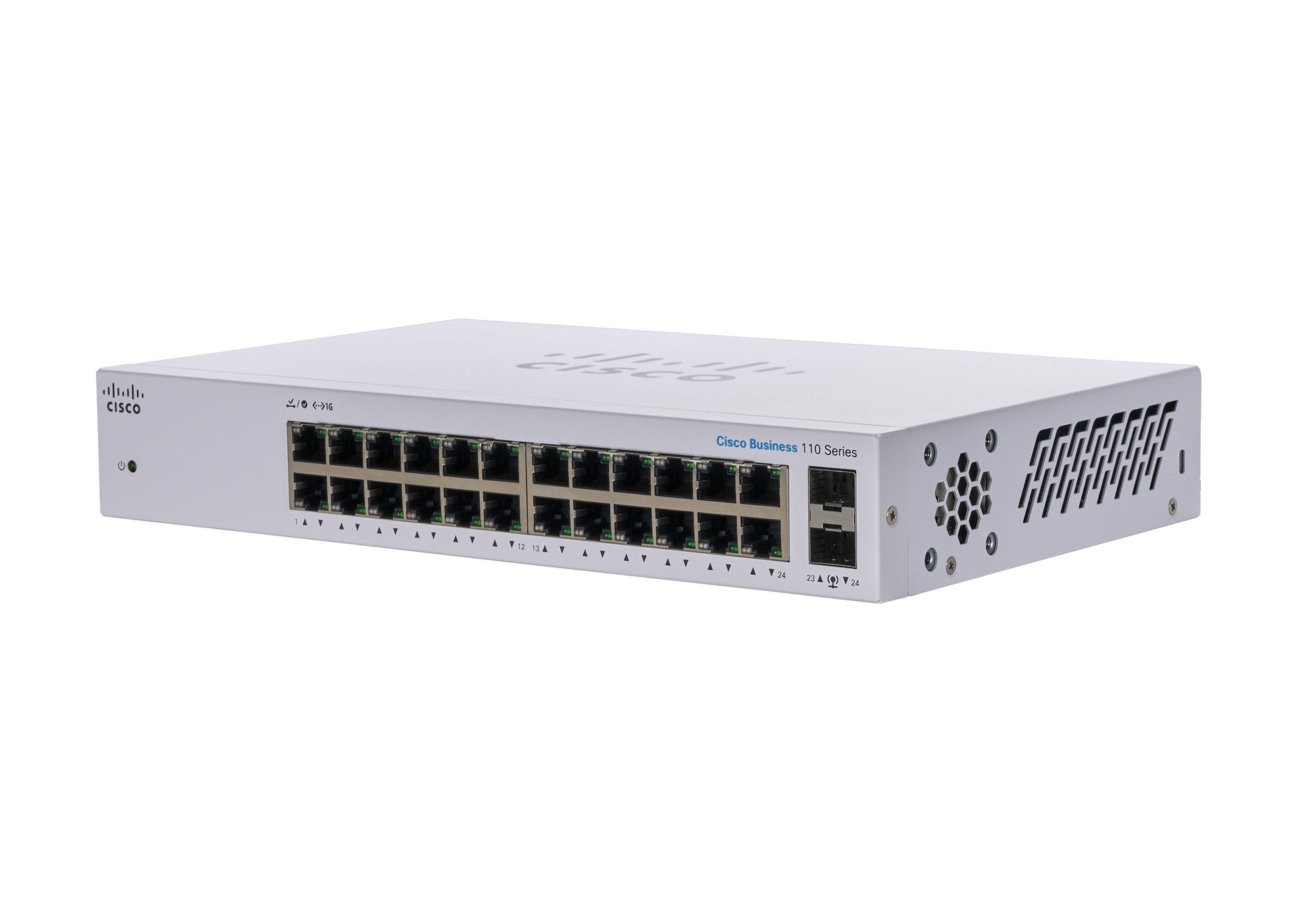 Cisco CBS110 – Unmanaged Switch – 24×GbE, 2×SFP, L2, 1U