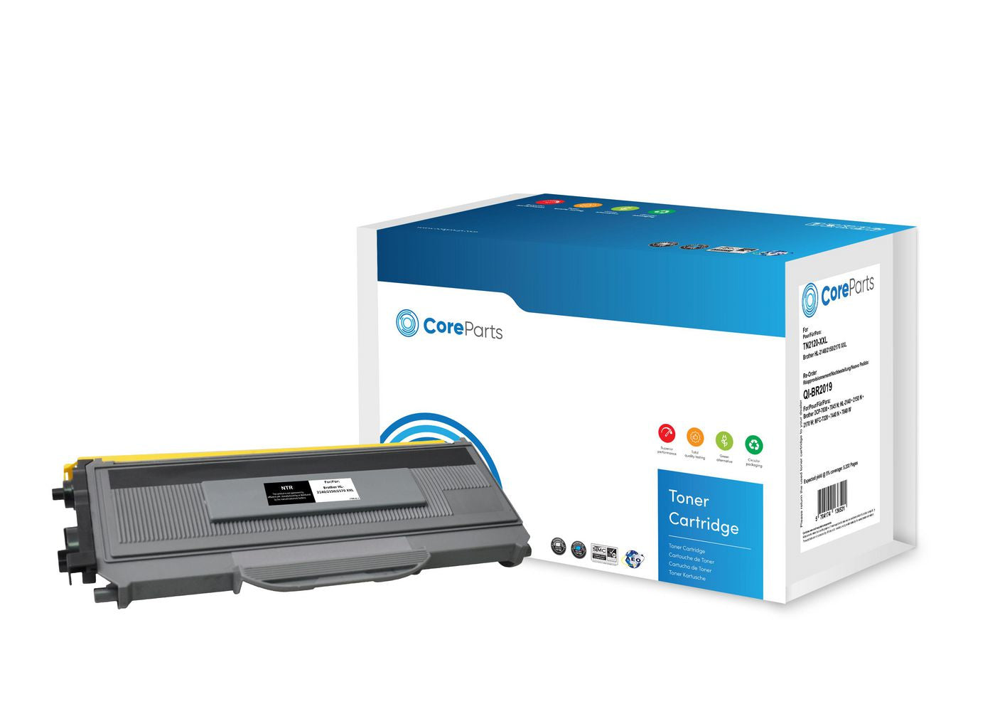 CoreParts TN2120 (TN2120-XXL) Schwarzer Toner – Kompatibel XXL – 5'200 Seiten – für Brother HL-2140/2150/2170