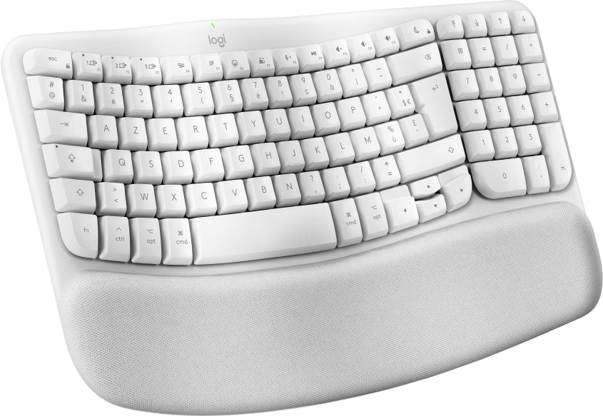 Logitech Wave Keys Für Mac – Tastatur, kabellos (Bluetooth), FR-Layout (FR), Weiss – für macOS