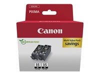 Canon Tintenpatronen-Multipack PGI-35 BK, Schwarz, 2er-Pack – für Canon PIXMA