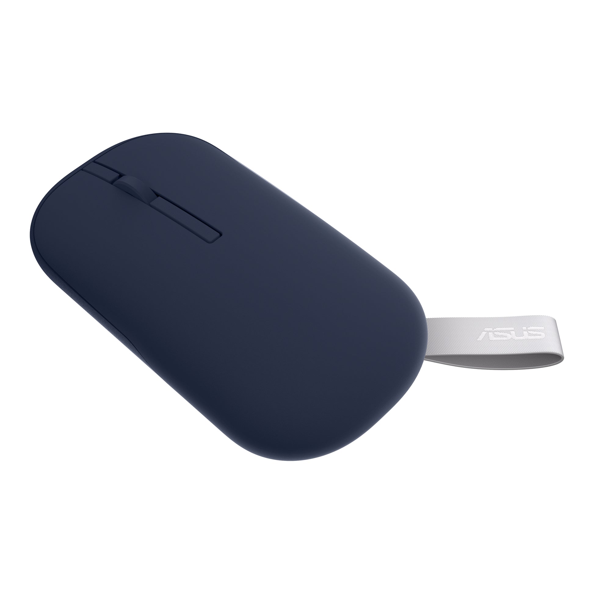 ASUS MD100 – Maus – Kabellos (Bluetooth/2,4 GHz), 1600 DPI, beidhändig, Blau, Hellblau