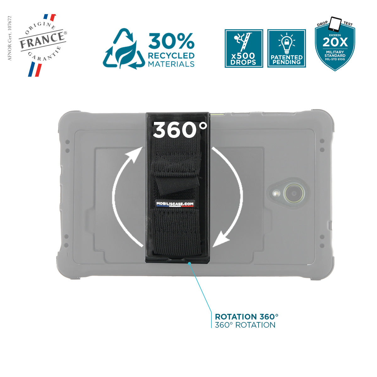 Mobilis Tablet-Hülle für Galaxy Tab Active5 8" – Schwarz