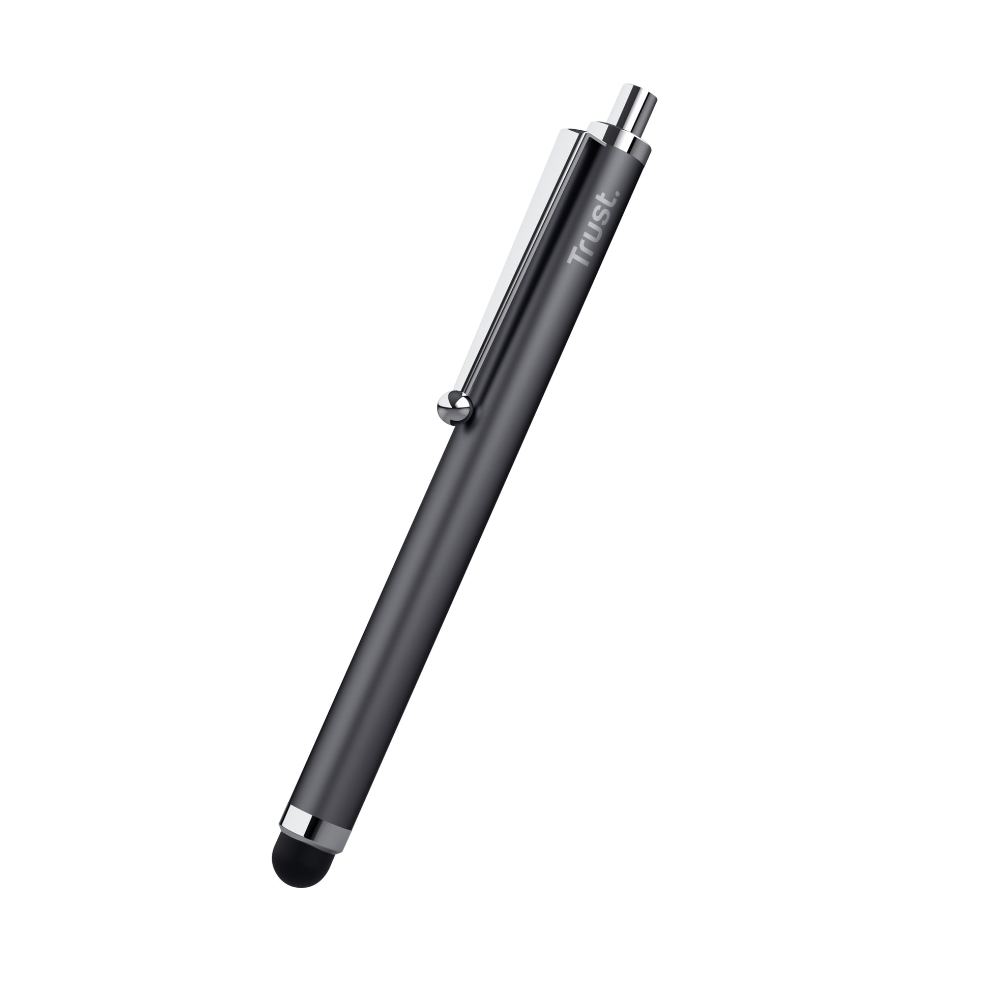 Trust Eingabestift für Tablets und Touch-Geräte – weiche Gummispitze, mit Clip – Schwarz