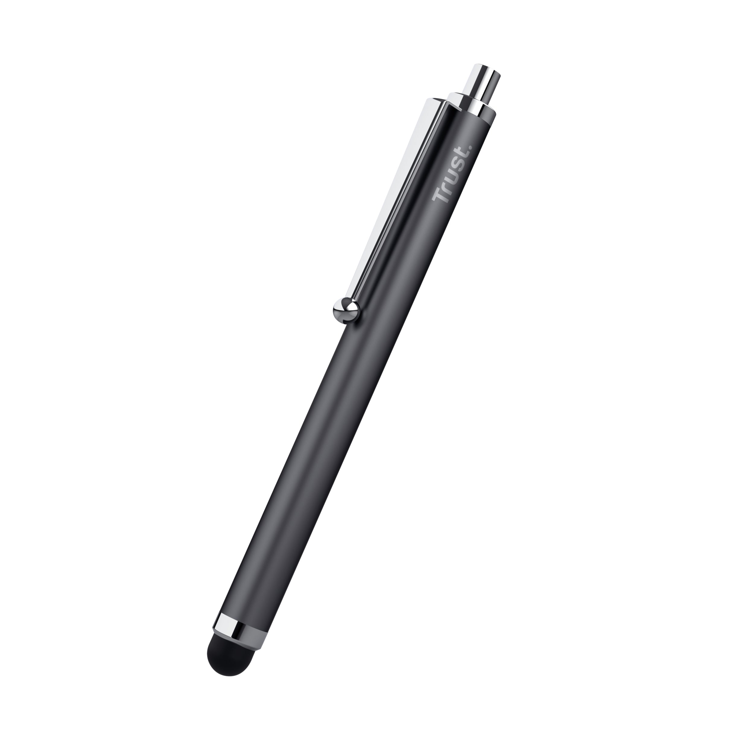Trust Eingabestift für Tablets und Touch-Geräte – weiche Gummispitze, mit Clip – Schwarz