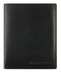 Bugatti cases Bugatti – RFID-Hochformatbörse – 8 Kartenfächer – 105 × 125 × 10 mm – Schwarz, Leder