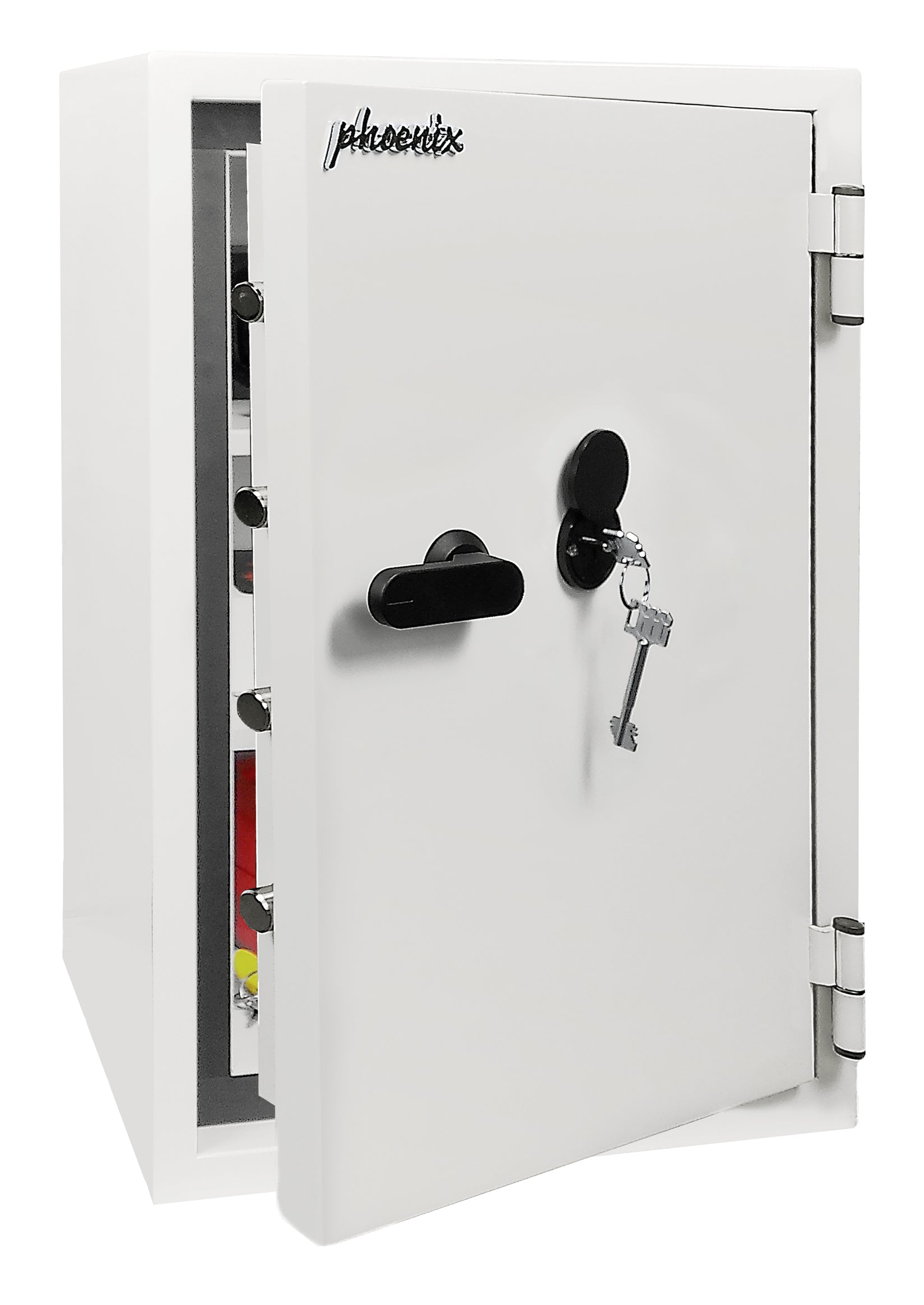 Phoenix Safe Co. Phoenix Tresor Fortress Pro SS1463K – Schlüsselschloss – 53 l – 60 Minuten Feuerschutz – Bodenmontage – Weiss