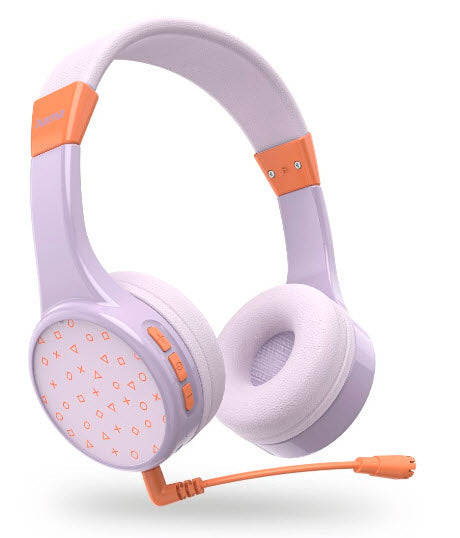 Hama Teens Guard II – On-Ear Headset – Bluetooth, Lautstärkebegrenzung 85 dB – Lila/Orange – bis 50 h