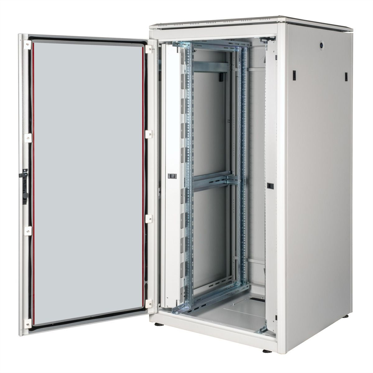 ROLINE Pro – 19" Netzwerkschrank 32U, IP20, abschliessbar, 800 × 800 × 1609 mm, lichtgrau, Stahl