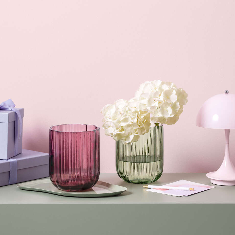 Villeroy & Boch Vase – Ø 12,5 × 15 cm – Glas, violett