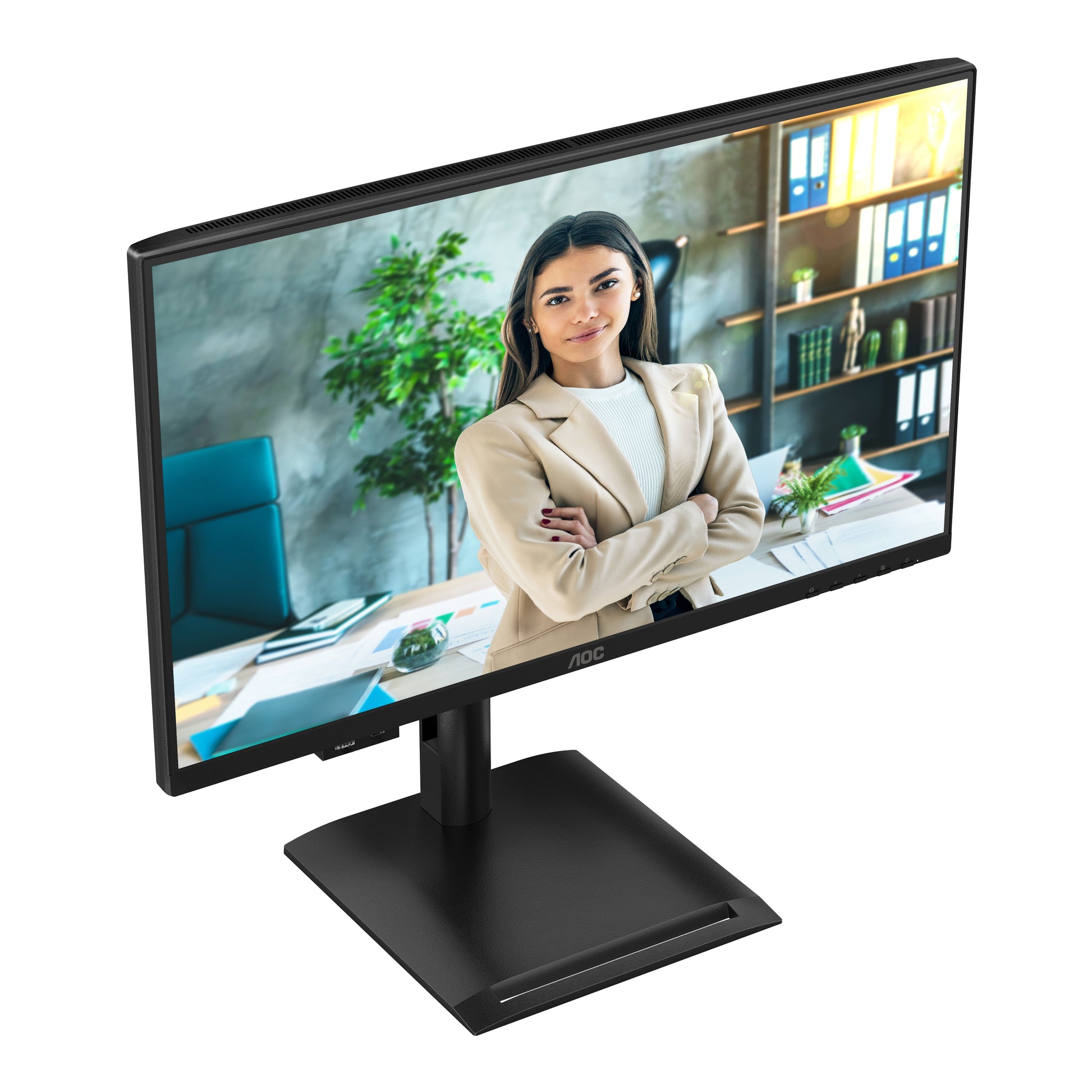AOC 24P4CV – Monitor, 23,8" 1920 × 1080 (Full HD), IPS, 120 Hz, KVM, VESA 100 × 100, Schwarz