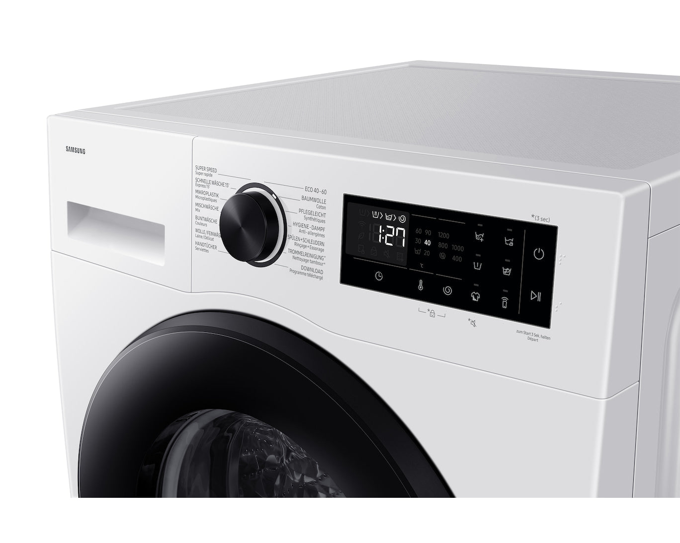 Samsung Waschmaschine Frontlader, WW5000, 10 kg, Energieklasse A, Weiss, 60,0 cm × 57,5 cm × 85,0 cm
