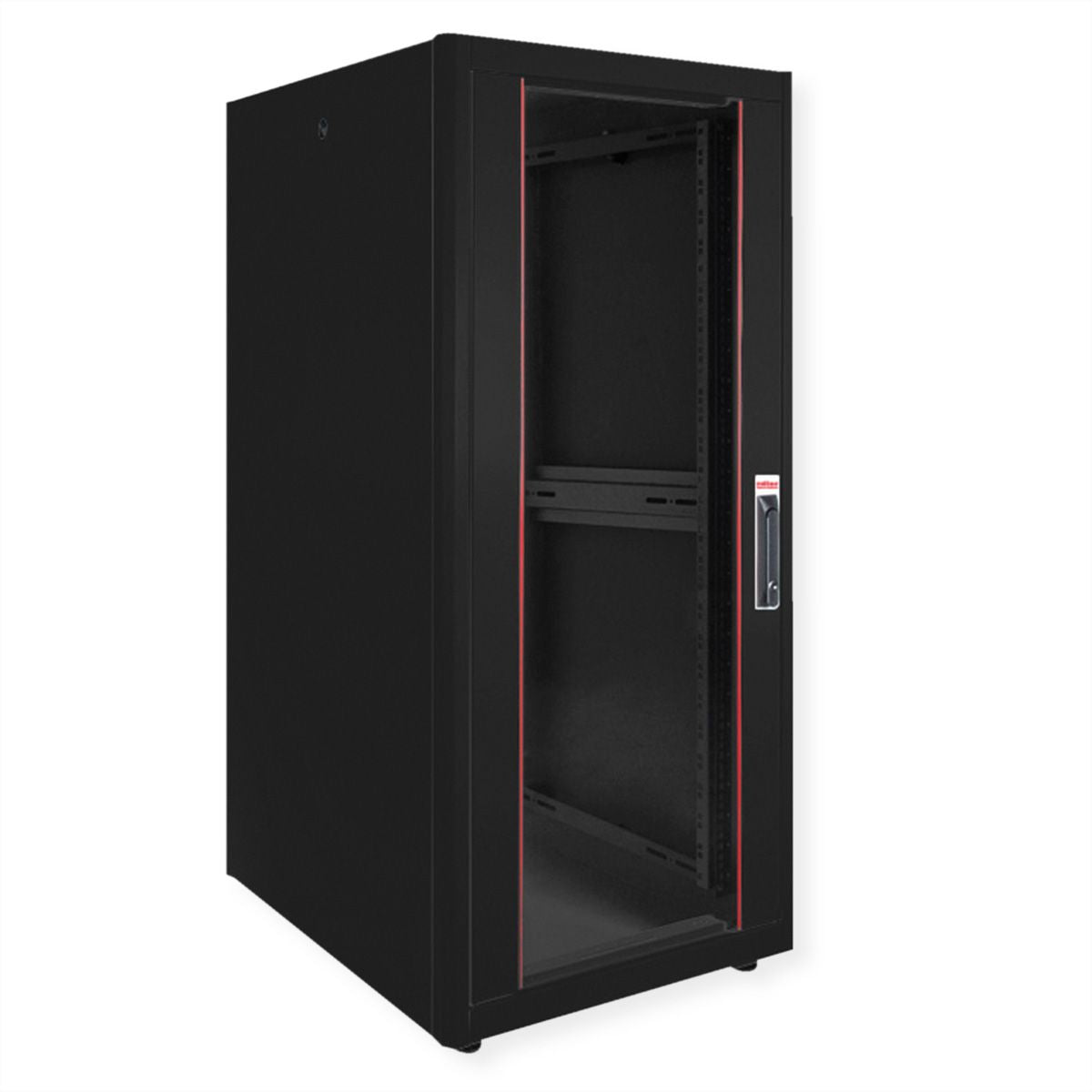 ROLINE Basic – 19" Netzwerkschrank 26U, IP20, 600 × 800 × 1300 mm, schwarz, Stahl