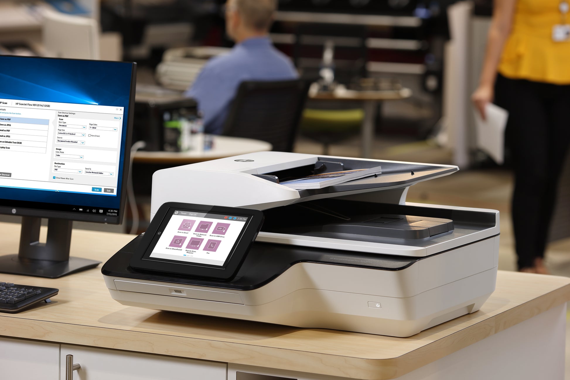 HP ScanJet Enterprise Flow N9120 – Flachbett + ADF, A3, Duplex, 120 ppm, ADF 200 Blatt, LAN