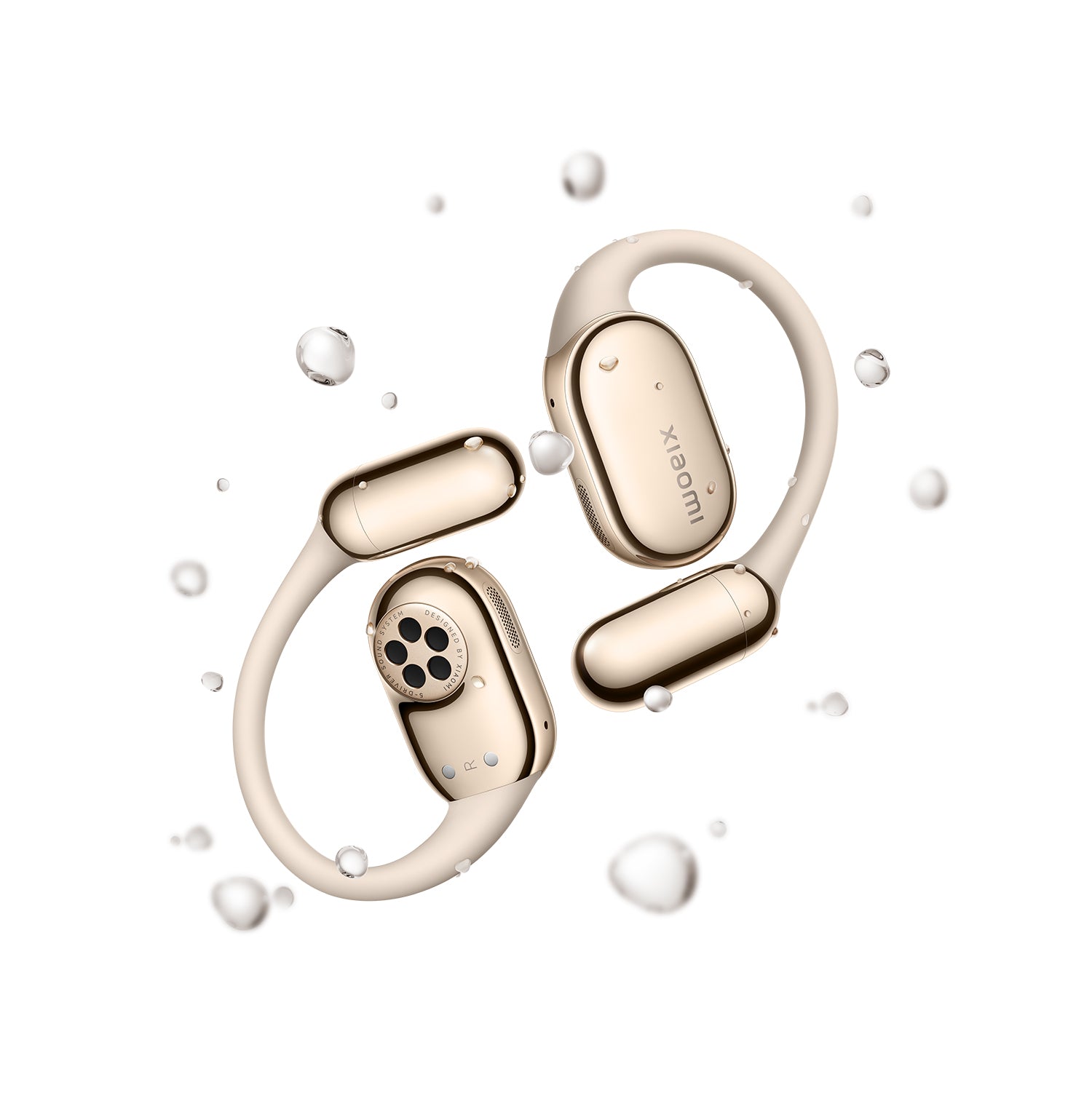 Xiaomi OpenWear Stereo Pro Ohrbügel True Wireless – Stereo, TWS, ANC, mit Ladecase, Gold, BT 5.4