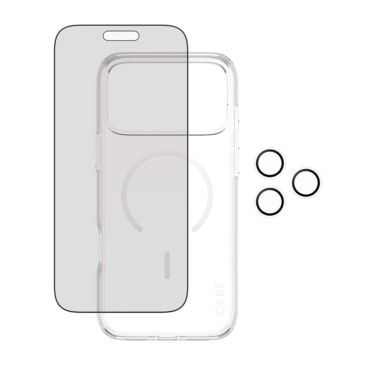 PanzerGlass Schutz-Set 3-in-1 Privacy-Filter – für Apple iPhone 17 Pro Max – Kratzresistent, Hartglas