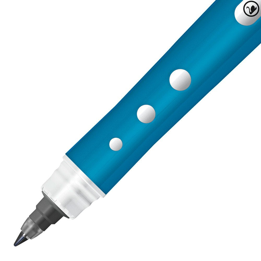 STABILO worker+ colorful – Tintenroller, mit Kappe, 0,5 mm, blau, für Linkshänder