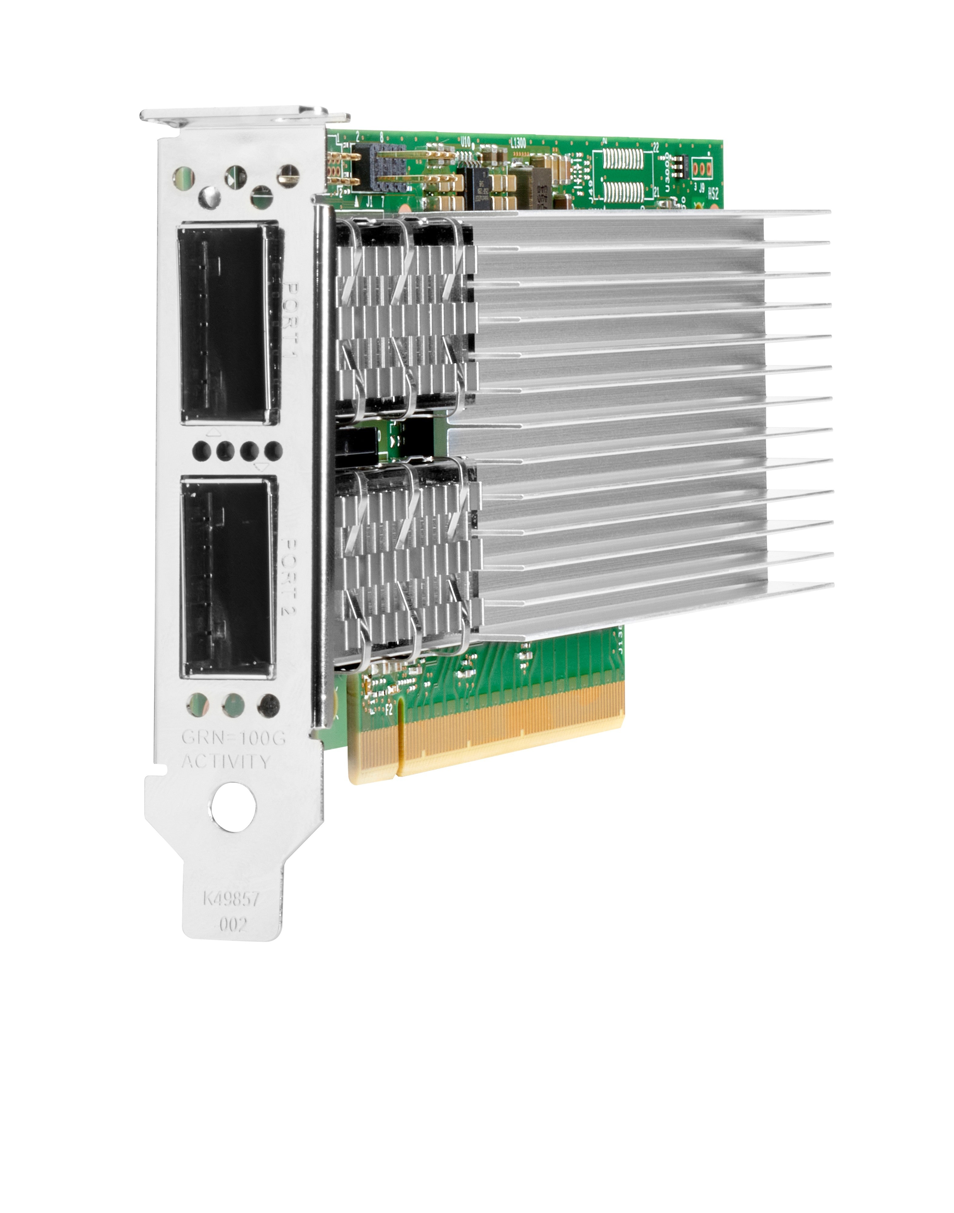 HPE E810-CQDA2 – PCIe 100GbE Netzwerkadapter – 2×QSFP28 100GbE, PCIe 4.0, für Server