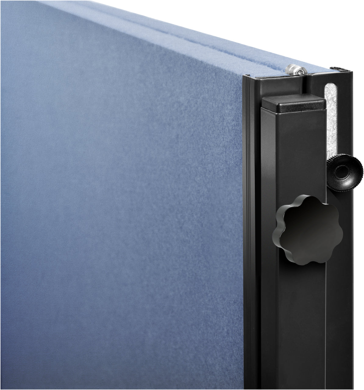 Legamaster Moderationswand – Filz, mit Rollen, doppelseitig – 120 × 150 cm – Blau, Alurahmen