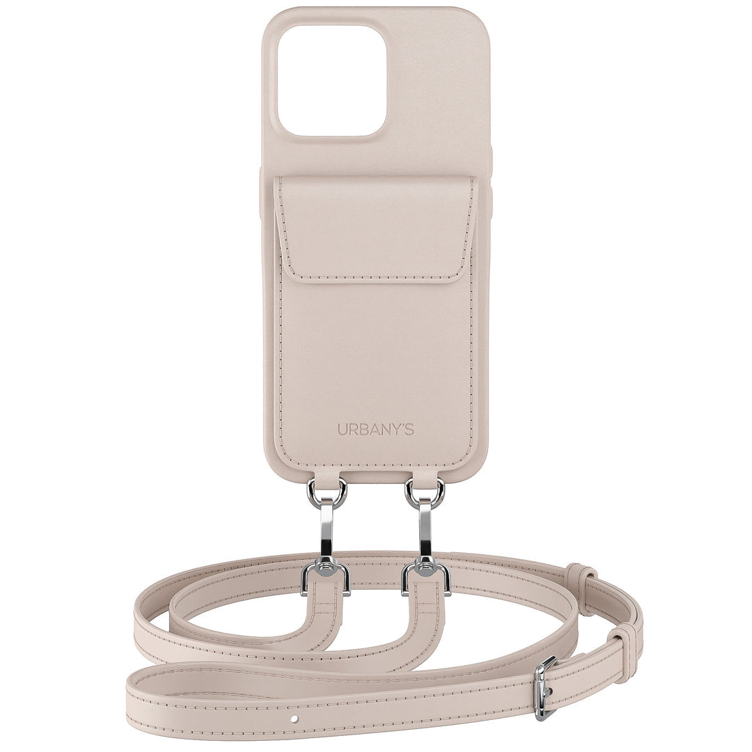 Urbany's Necklace-Hülle Beach Beauty – für Apple iPhone 17 – beige – mit Kartenfach