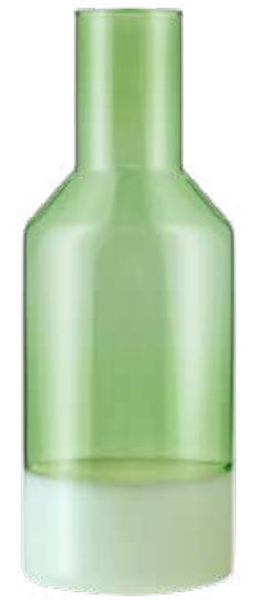 REMEMBER Karaffe Jill – 1 l, Ø 9,0 cm, Borosilikatglas, Grün, spülmaschinenfest, mikrowellengeeignet
