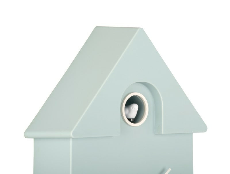 Karlsson Moderne Kuckucksuhr – 21,5 × 41 × 8,5 cm, hellblau, Kunststoff