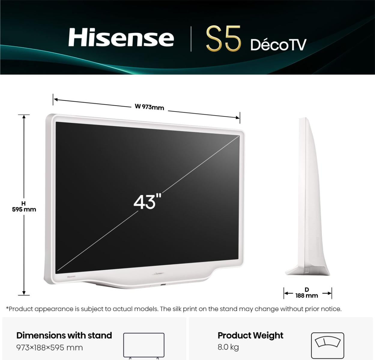 Hisense 43S5DQ – 43" QLED TV – 4K UHD – VIDAA Smart OS – 60 Hz – Dolby Vision