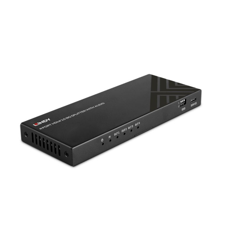 Lindy HDMI-Splitter, 1×4, 8K, Audio