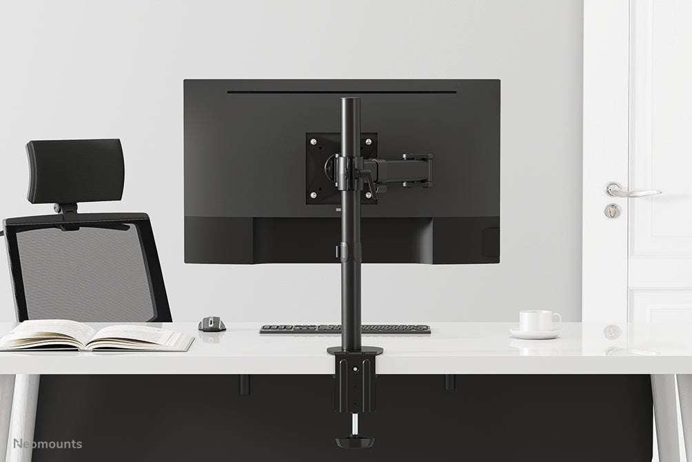 Neomounts Monitorarm, bis 27", VESA 75 × 75/100 × 100 mm, höhenverstellbar, schwenk-/drehbar, schwarz