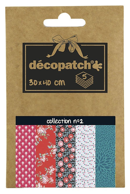 Décopatch Decoupage-Papier – 30 × 40 cm, sortiert – 5 Blatt
