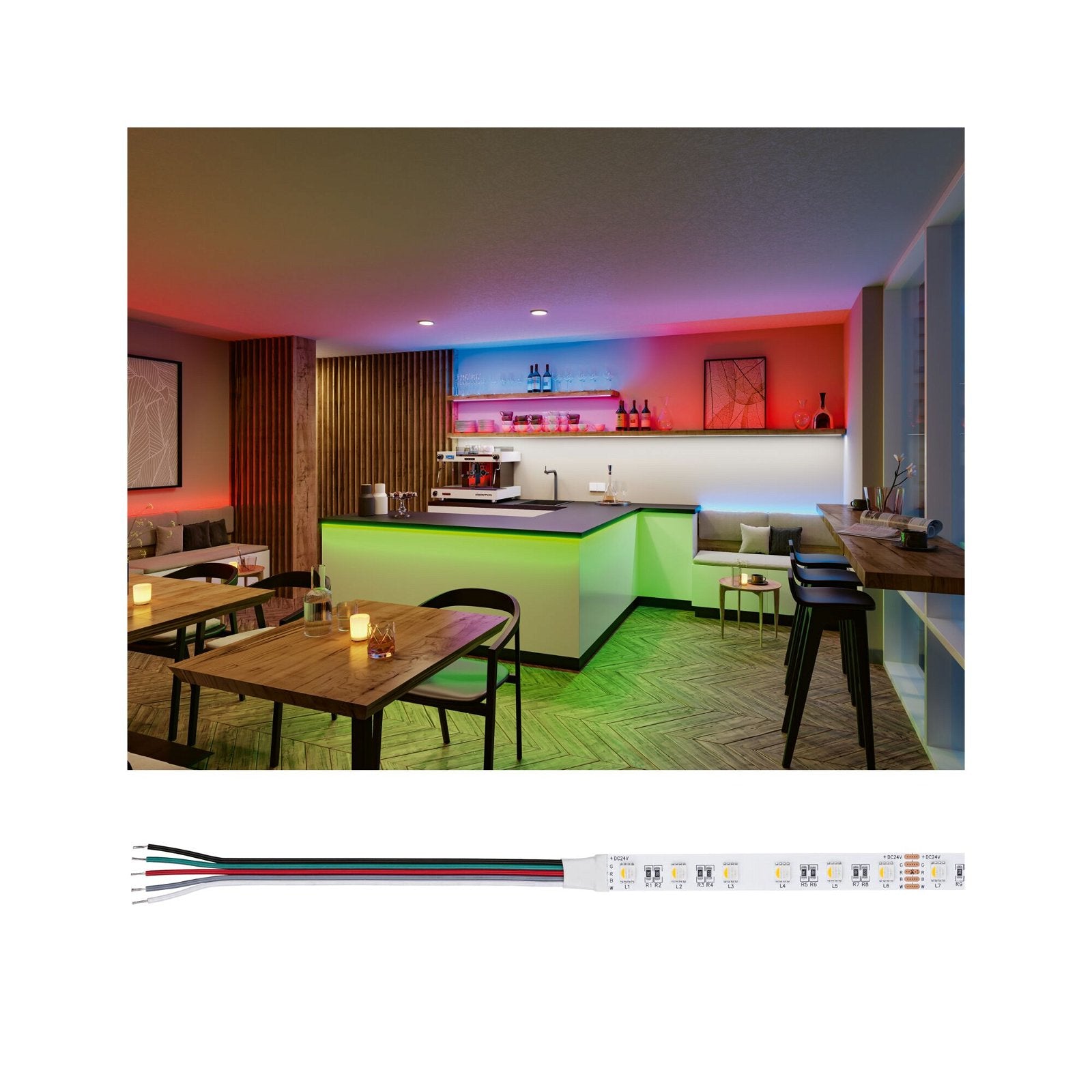 Paulmann LED-Strip – 5 m, 1500 lm, 75 W, RGBW, dimmbar, weiss