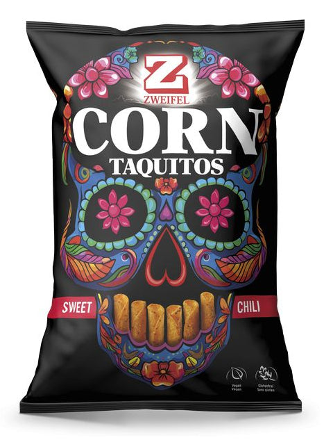Zweifel Corn Taquitos Chips – Sweet Chili, glutenfrei, vegan – 125 g