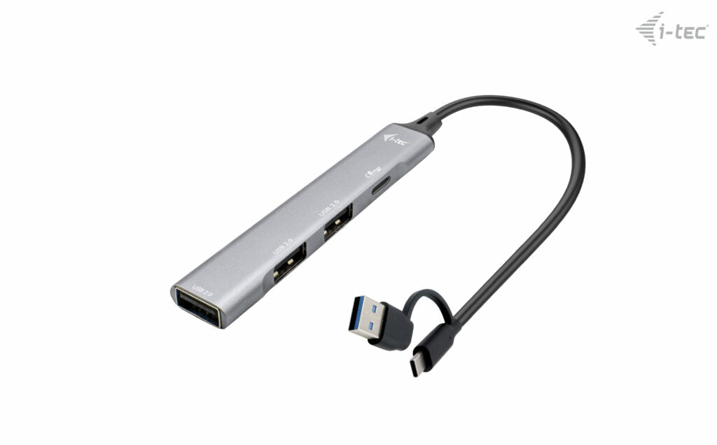 i-tec USB-Hub – USB-A/USB-C, 3× USB-A, 1× USB-C, für Windows/Mac/ChromeOS