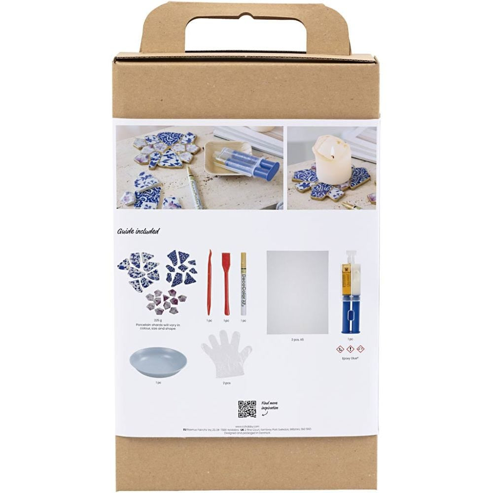 Creativ Company Kintsugi – Knete-/Modelliermasse-Set – Porzellan-Untersetzer – Mehrfarbig