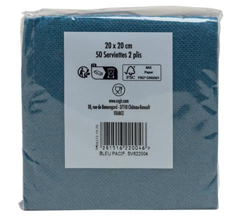 PRONAPPE PRO nappe Servietten blau – 20 × 20 cm, 2-lagig – 50 Stück